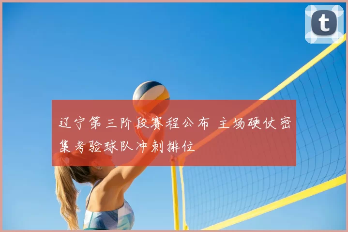 辽宁第三阶段赛程公布 主场硬仗密集考验球队冲刺排位